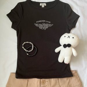 black tee w rhinestones